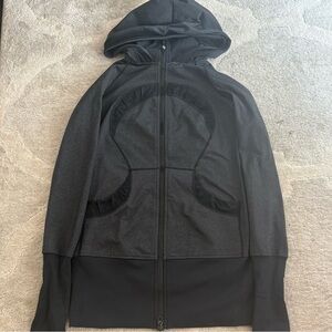 Lululemon Scuba Hoodie with Ruffle Detailing – Charcoal Grey